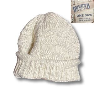White Knitted Beannie from Duluth Trading Co